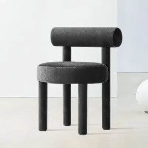 Nordic Chubby Designer Velvet Chair-Arm Chairs, Recliners & Sleeper Chairs