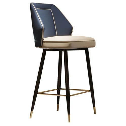 Nordic Gourtas Leather Bar Chair Stool-Bar Stools