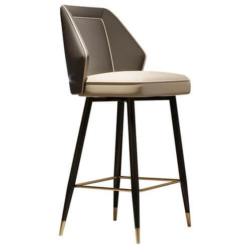 Nordic Gourtas Leather Bar Chair Stool-Bar Stools