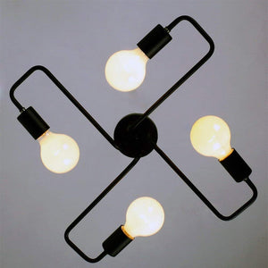 Nordic Industrial Semi Flush Mount Ceiling Lamp-Chandeliers