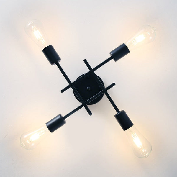 Nordic Industrial Semi Flush Mount Ceiling Lamp-Chandeliers
