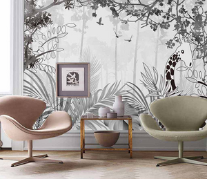 Nordic Jungle Wallpaper Murals - Transform Your Space-Flower & Leaf Wallpaper
