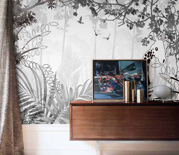 Nordic Jungle Wallpaper Murals - Transform Your Space-Flower & Leaf Wallpaper
