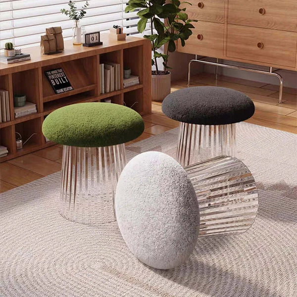 Nordic Mushroom Acrylic Stool-Foot Stools