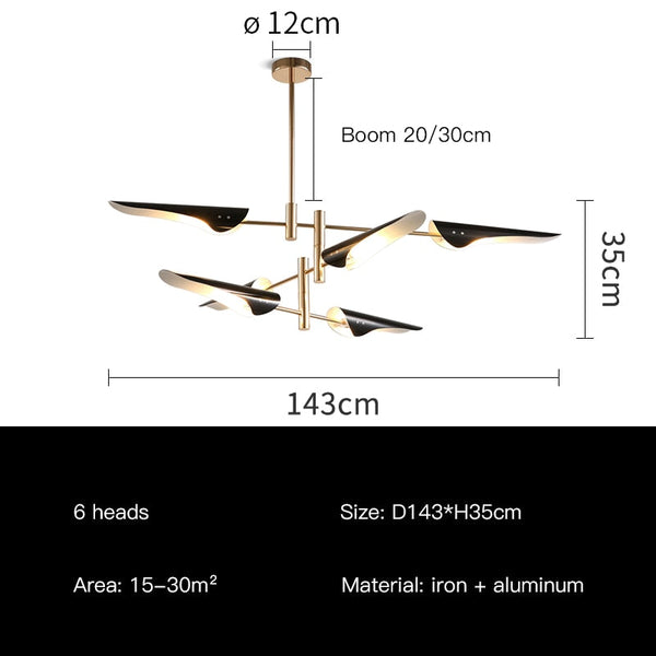 Nordic Pendant Chandelier: Stylish Lighting Fixture-Ceiling Chandelier