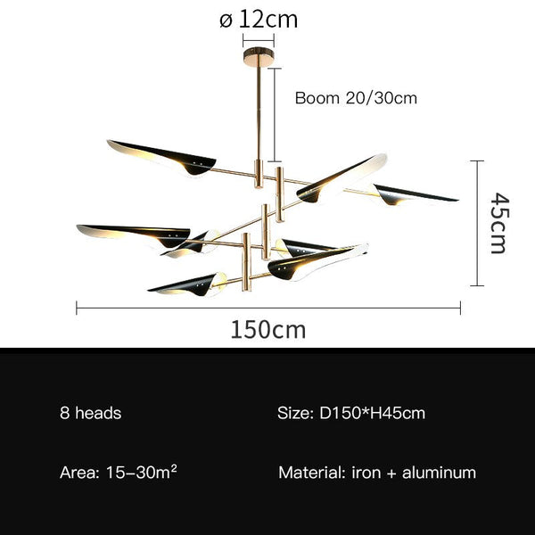 Nordic Pendant Chandelier: Stylish Lighting Fixture-Ceiling Chandelier