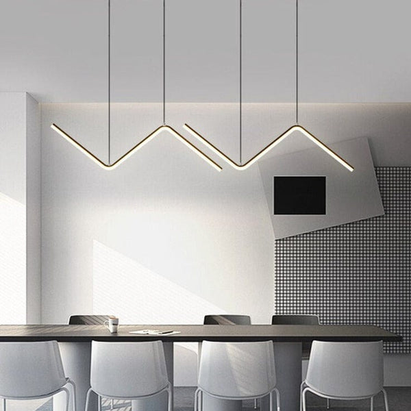 Nordic Pendant Light Art Line LED Hanging Lamp-Kitchen Island