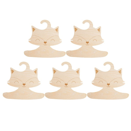 Nordic Style Baby Cute Fox Wooden Clothes Hanger-0