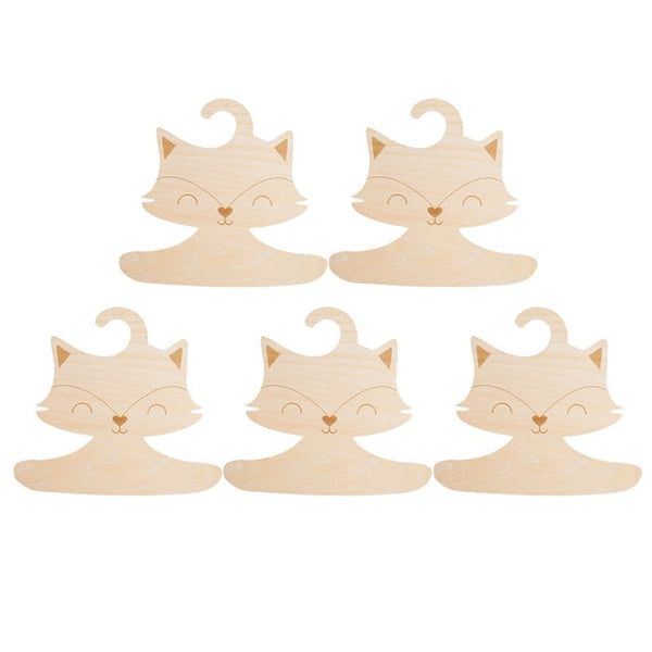Nordic Style Baby Cute Fox Wooden Clothes Hanger-0