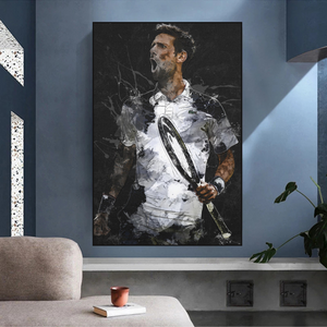 Novak Djokovic Tennis Legend Sports Canvas Wall Art-Wall Posters