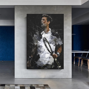 Novak Djokovic Tennis Legend Sports Canvas Wall Art-Wall Posters