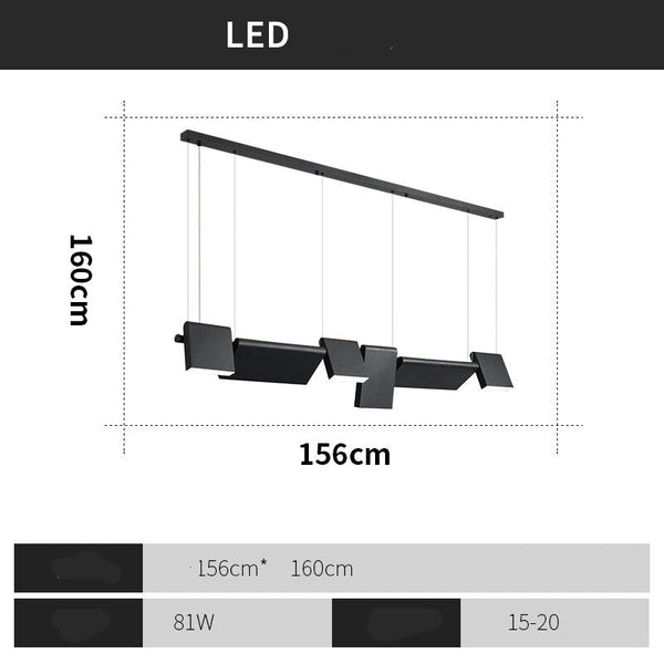 Novelty Art LED Light for Showrooms and Offices-Kitchen Island