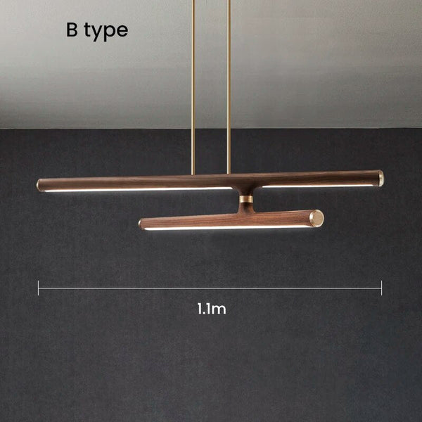 Oak Wood Kitchen Island LED Light Bar-Kitchen Island