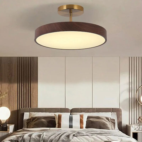 Oak Wood Pendant Ceiling Light-Pendant Lights