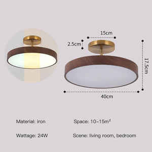 Oak Wood Pendant Ceiling Light-Pendant Lights