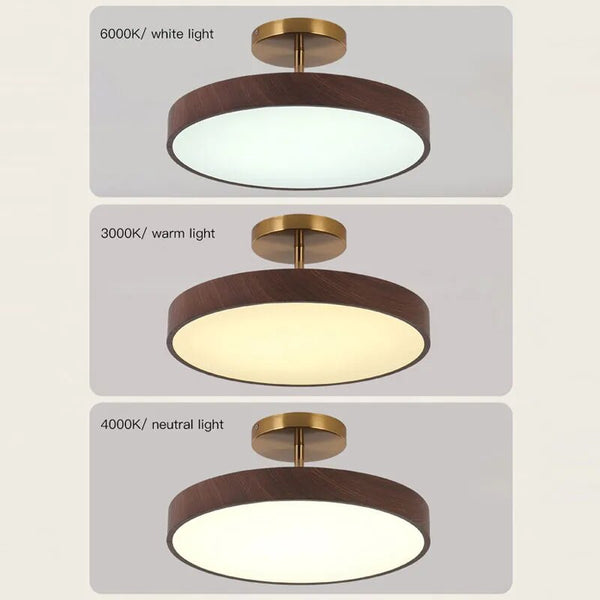 Oak Wood Pendant Ceiling Light-Pendant Lights