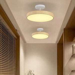 Oak Wood Pendant Ceiling Light-Pendant Lights