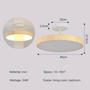 Oak Wood Pendant Ceiling Light-Pendant Lights