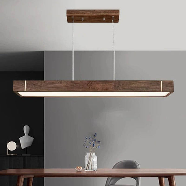 Oak Wood Slate Kitchen Island Lighting-Kitchen Island
