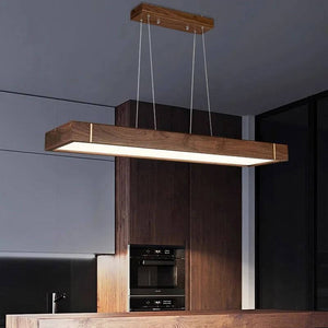 Oak Wood Slate Kitchen Island Lighting-Kitchen Island