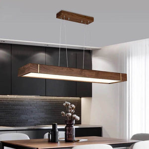 Oak Wood Slate Kitchen Island Lighting-Kitchen Island