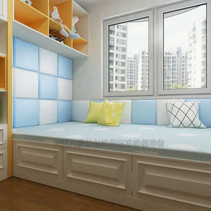 Ocean Waves Kids Wall Padded Safety Cushions-Anti Collision Padded Wall Stickers