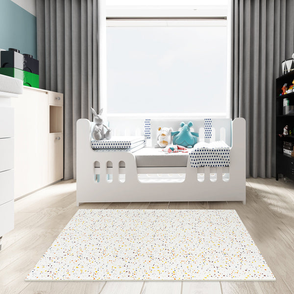 Orange Terrazzo Puzzle Play Mat Tiles – Soft Foam Stone Mosaic Design-Toddler Play Mats