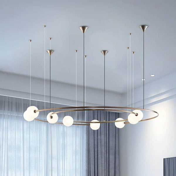 Orbit Glass Ball LED Pendant Chandelier-Ceiling Chandelier