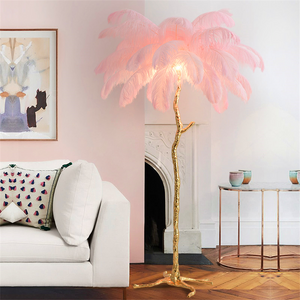 Ostrich Feather Floor Lamp: Graceful Lighting Fixture-Floor Lamp