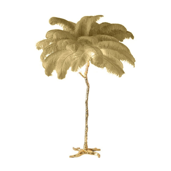 Ostrich Feather Floor Lamp: Graceful Lighting Fixture-Floor Lamp
