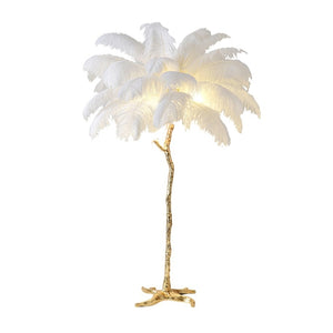Ostrich Feather Floor Lamp: Graceful Lighting Fixture-Floor Lamp