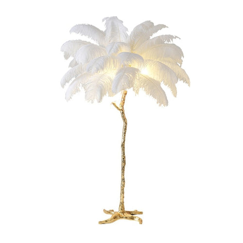 Ostrich Feather Floor Lamp: Graceful Lighting Fixture-Floor Lamp