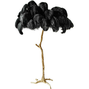 Ostrich Feather Floor Lamp: Graceful Lighting Fixture-Floor Lamp