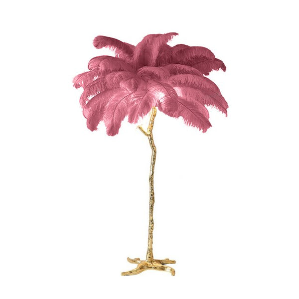 Ostrich Feather Floor Lamp: Graceful Lighting Fixture-Floor Lamp