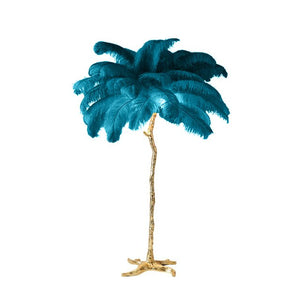 Ostrich Feather Floor Lamp: Graceful Lighting Fixture-Floor Lamp