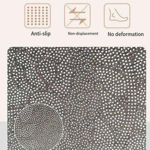 Oval Matisse Crystal Velvet Abstract Dot Linear Black Rug-Rugs & Carpets