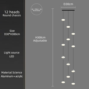 Oval Pendant Chandelier - Illuminate Your Space-Staircase Chandelier