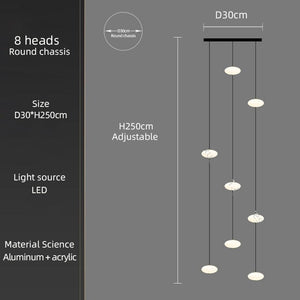 Oval Pendant Chandelier - Illuminate Your Space-Staircase Chandelier