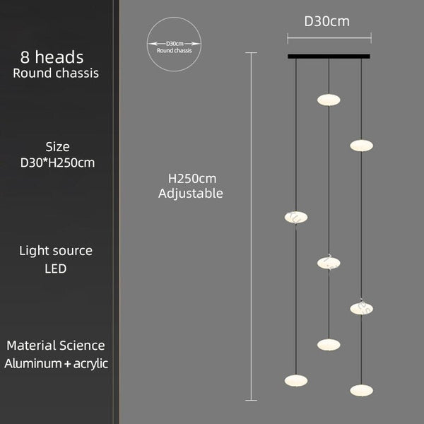 Oval Pendant Chandelier - Illuminate Your Space-Staircase Chandelier