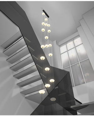 Oval Pendant Chandelier - Illuminate Your Space-Staircase Chandelier