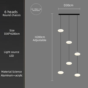 Oval Pendant Chandelier - Illuminate Your Space-Staircase Chandelier