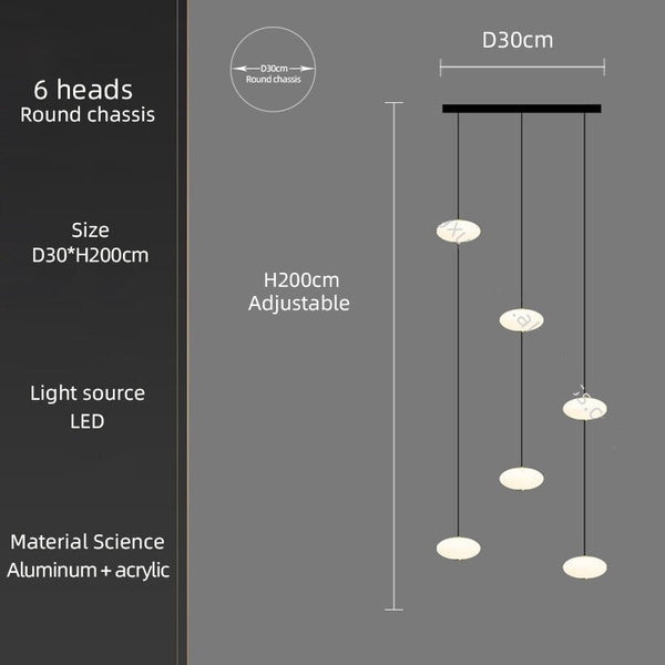 Oval Pendant Chandelier - Illuminate Your Space-Staircase Chandelier