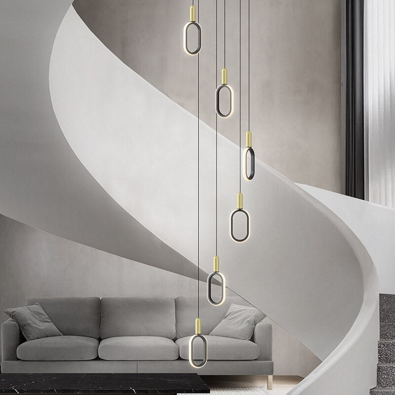 Oval Staircase Chandelier: Illuminate Your Stairs-Staircase Chandelier