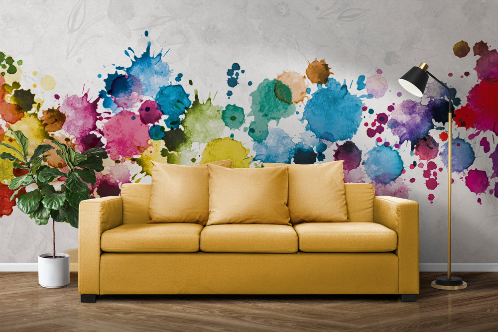 Paint it Wallpaper Mural: Enhance Your Space-Geometric Shapes Wallpaper
