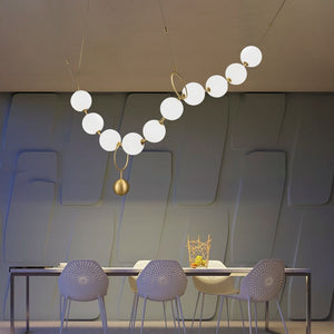Pearl Globe Chandelier: Exquisite Lighting Fixture-Chandeliers