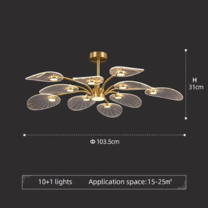 Petals Chandelier: Illuminate Your Space with Grace-Ceiling Chandelier