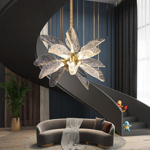 Petals Nest Crystal Chandelier: Stunning Home Lighting-Ceiling Chandelier