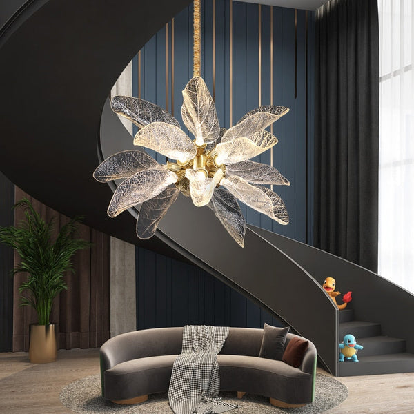 Petals Nest Crystal Chandelier: Stunning Home Lighting-Ceiling Chandelier