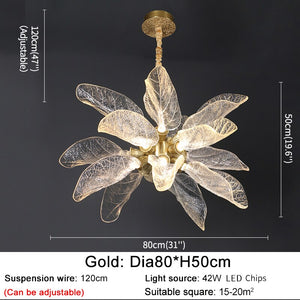 Petals Nest Crystal Chandelier: Stunning Home Lighting-Ceiling Chandelier
