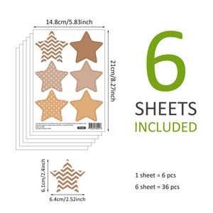 Pink Boho Heart Wall Stickers - Removable Nursery Decals for Girls' Bedroom-